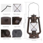 KINGLEAD LED Vintage Laterne 2er Set mit Flammeneffekt – USB Wiederaufladbar & Dimmbar – Bild 3