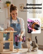 20V Akkuschrauber VIWKO mit 42Nm & 25+1 Drehmomentstufen – 56-teiliges Set für DIY – Bild 2