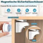 Dioxide Magnetische Kindersicherung – 10 Schlösser + 2 Schlüssel für Schränke & Schubladen – Bild 3