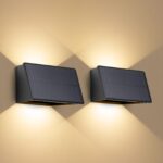 2er Set VIIIVA Solar Wandleuchten 3000K Warmweiß – IP65 Wasserdicht mit verstellbarem Strahlwinkel – Bild 2
