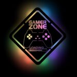 Namofactur LED-Leuchtschild Gamer Zone – Gaming Wanddeko mit Controller & Loading-Text – Bild 4