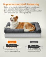 Feandrea Orthopädisches Hundebett 91x63cm – Wasserdicht mit abnehmbarem Bezug – Bild 3