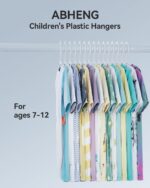 ABHENG 60er Set Kinderkleiderbügel 35cm – Rutschfest & Platzsparend für Schulalter – Bild 3