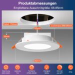 DUSKTEC LED Einbaustrahler RGB 4er Set – Smart Deckenspots mit Alexa & App-Steuerung – Bild 5