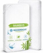 FlyIdeas Wasserdichter Matratzenschoner 90x55 cm (2 Stk.) – Zertifizierter Bambus für Babybetten