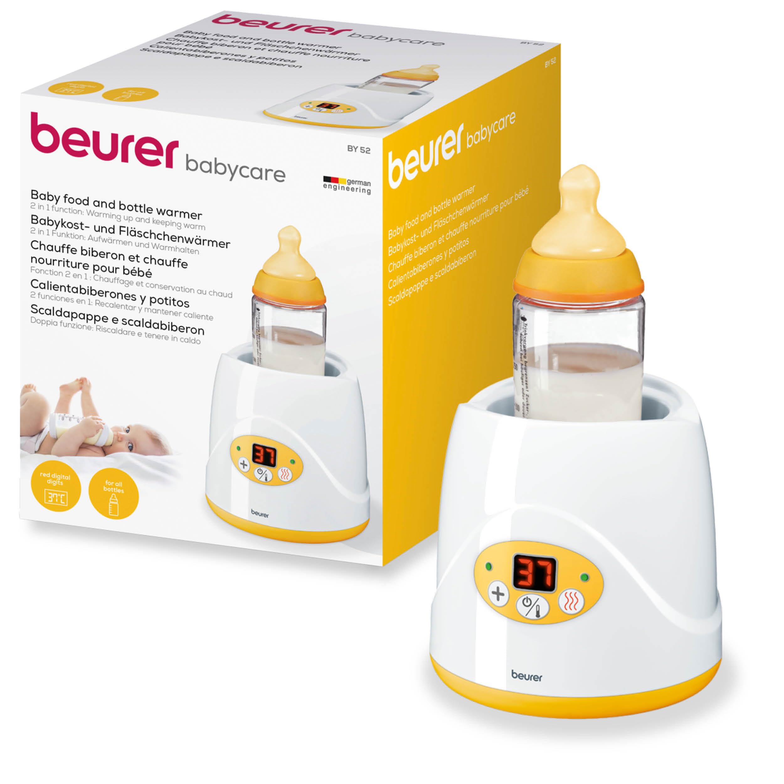 Beurer BY 52 Fläschchenwärmer – 2 in 1 Babykostwärmer mit LED-Display
