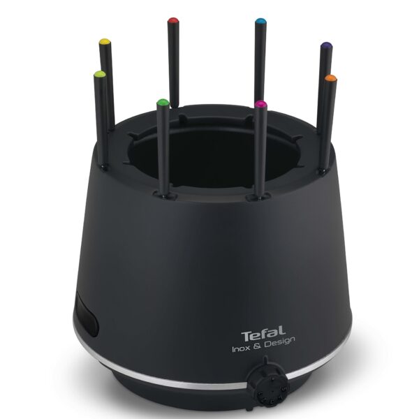 Tefal Fondue Inox & Design EF265812 – 800W Fondue-Set mit Thermo-Resect für sicheres Genuss