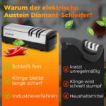 AUSTEIN Diamant Messerschärfer X5 – Elektrischer 3-Phasen Messerschleifer mit Magnetkollektor – Bild 4