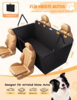 Lamicall Hundedecke Auto Rückbank – Wasserdichte Autoschondecke mit 195kg Tragkraft für Haustiere – Bild 3