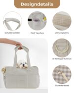 ONECUTE Hundetrage 43x19x31 cm – Soft Sided Transporttasche für kleine Hunde & Katzen – Bild 3