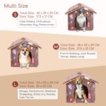 Nobleza Hundehütte 53x50x43cm – Winterfeste Hundehöhle mit abnehmbarer Matratze für Hunde & Katzen – Bild 2