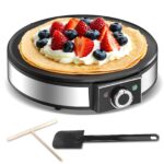 SNAILAR Crêpes Maker 1200 W – Elektrische Crepesmaschine mit 30 cm Heizfläche