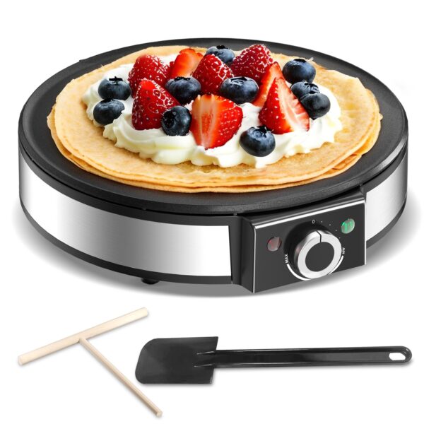 SNAILAR Crêpes Maker 1200 W – Elektrische Crepesmaschine mit 30 cm Heizfläche