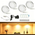 Lightess 4er LED Unterbauleuchte dimmbar – Warmweiss Schrankbeleuchtung 250 Lumen – Bild 2