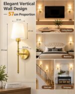 LuminexDesigns Akku-Wandleuchte Gold – Kabellos mit RGB & Fernbedienung für Innenräume – Bild 3