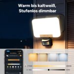 OREiN Smart LED Strahler 28W/3000lm mit Bewegungsmelder – App-gesteuerte Aussenleuchte IP65 – Bild 7