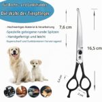 Dream Reach 6.5 Zoll Gebogene Hundeschere – Profi-Fellschere aus 440C Edelstahl für Hunde & Katzen – Bild 2