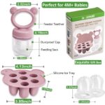 JEXFUN Fruchtsauger Baby 3er-Set – Zahnungshilfe & Obstschnuller ab 6 Monaten, BPA-frei – Bild 5