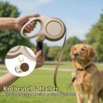 Ecofocet 8m Rollleine für Hunde bis 50kg – Einziehbare Hundeleine mit Anti-Verwicklung & Kotbeutelhalter – Bild 7