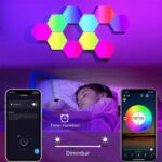 Nurkoo LED Hexagon RGB Panel 14er Set – Modulare Gaming Wandleuchte mit Musiksync – Bild 2