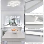 ZMH LED-Deckenleuchte 50W Dimmbar mit Fernbedienung – Modernes Aluminium Design für Wohnzimmer – Bild 5