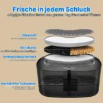 Nenozi Katzenbrunnen 2.2L mit LED-Anzeige – Automatischer Wasserbrunnen für Katzen & Hunde – Bild 4