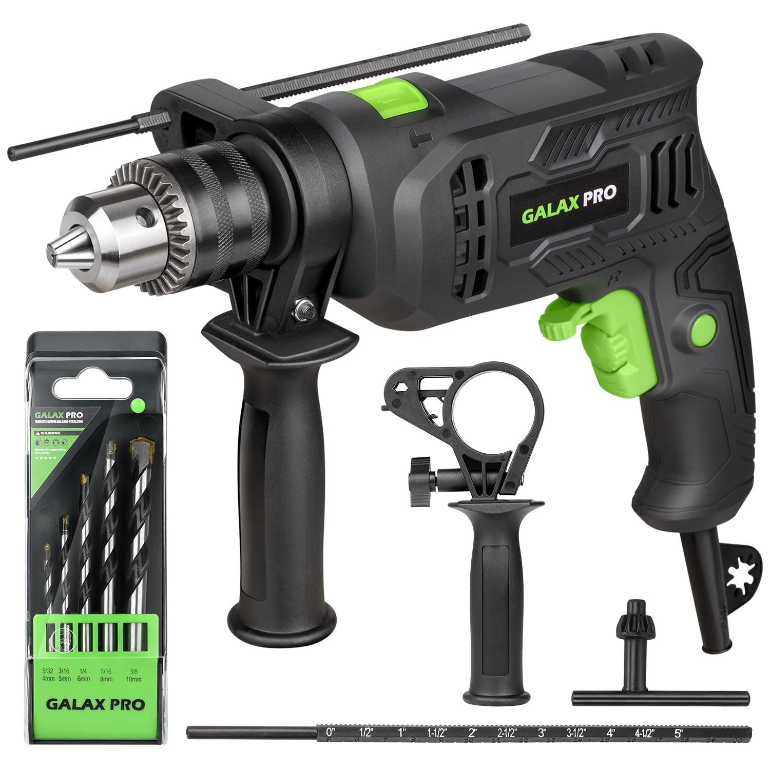 GALAX PRO 600W Schlagbohrmaschine – 3-in-1 Bohrer für Beton, Metall & Holz