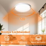 XMTECH LED-Deckenleuchte 36W Ø28,5cm – IP44 Badezimmerlampe für Küche & Bad – Bild 3