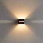 SSC-LUXon KOURA Wandleuchte 2er-Set – Up & Down Licht in Schwarz-Gold für Treppenhaus & Flur – Bild 6