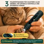 Tolesum Krallenschleifer für Hunde – LED-Beleuchtung, 5 Stufen, 45 dB leiser Motor – Bild 6