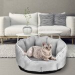 Queta Hundebett & Katzenbett 46x46x23cm – Plüsch Haustierbett mit Rutschschutz – Bild 7