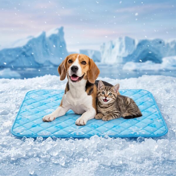 MOAZIFI Kühlmatte 100x70cm – Selbstkühlende Hundedecke für Hunde & Katzen