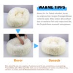 Nepfaivy Donut Haustierbett M 50cm – Flauschiges Katzenbett & Hundebett Waschbar – Bild 6