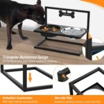 Lewondr Erhöhter Hundenapf 3-fach höhenverstellbar – Fressnapf-Set mit Anti-Schling-Funktion – Bild 7