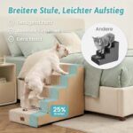 COZY KISS 5-Stufen Hundetreppe 60cm – Gelenkschonendes Haustierambulanzmöbel für kleine Hunde – Bild 2