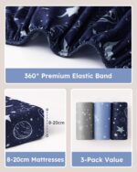 Unnivoll Baby Spannbettlaken 70x140 cm – 3er Pack Mikrofaser für Kinderbetten – Bild 5