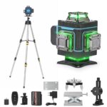 ansigtny 4x360° Kreuzlinienlaser mit 1.5M Stativ – Grüner Selbstnivellier-Laser für Baustelle
