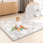 mloong Laufstall Baby 120x120x65cm mit Spielmatte – Sicheres Laufgitter für kleine Wohnungen – Bild 4