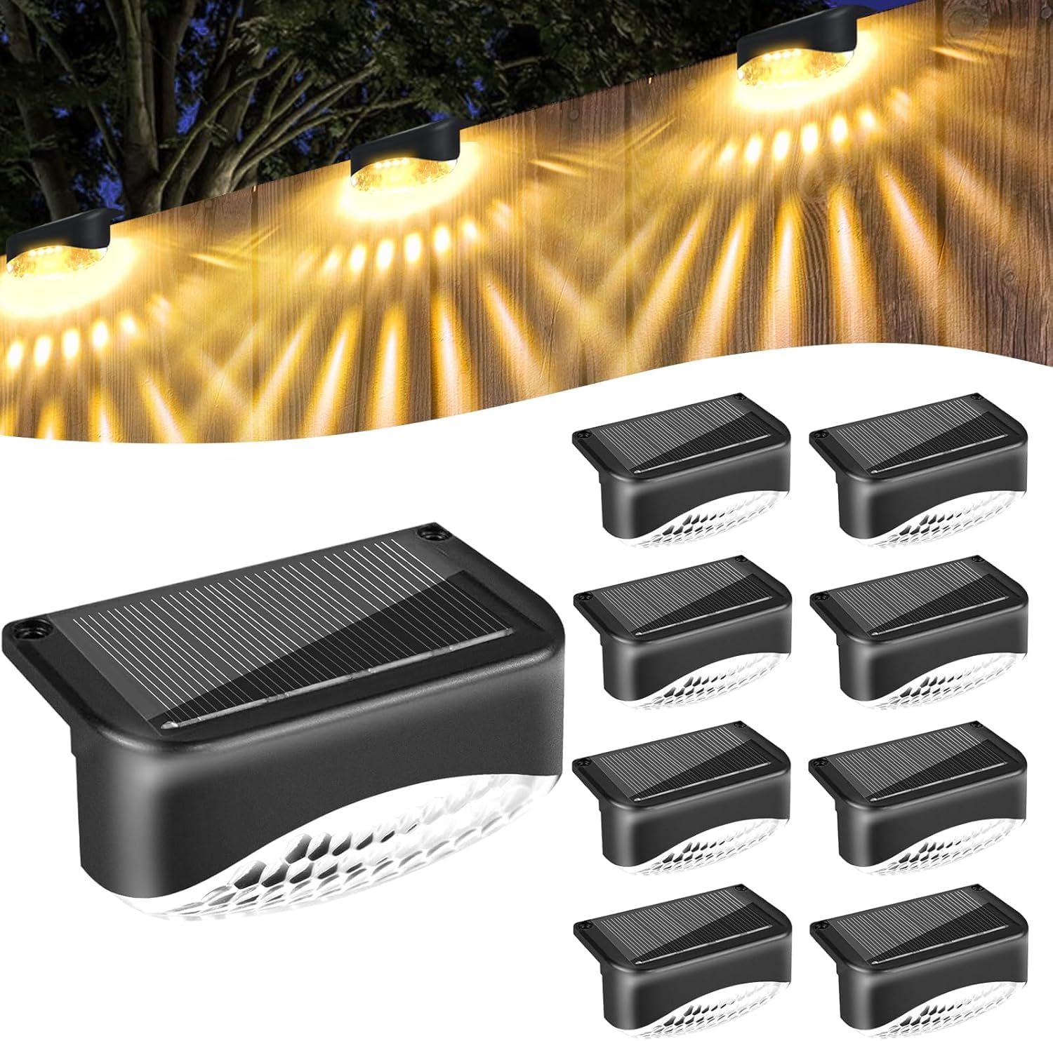 Bzavor 12er Set Solarleuchten für Aussen – IP65 Wasserdichte Gartenbeleuchtung mit Automatik