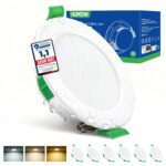 HOMEOW LED Einbaustrahler 6er Set – 3 Farbtemperaturen, IP44 Badezimmer & Küche