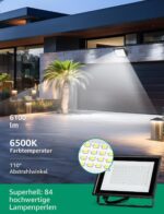 Aigostar LED-Flutlicht 70W 6300lm Kaltweiss IP65 – Wasserdichter Aussenstrahler für Garten & Hof – Bild 2