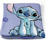 Disney Lilo & Stitch Microflanell-Decke 100 x 150 cm – Kuscheldecke Blau – Bild 2