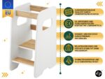defiPad Lernturm Montessori 3-fach höhenverstellbar – Sichere Küchenhilfe ab 1 Jahr – Bild 2