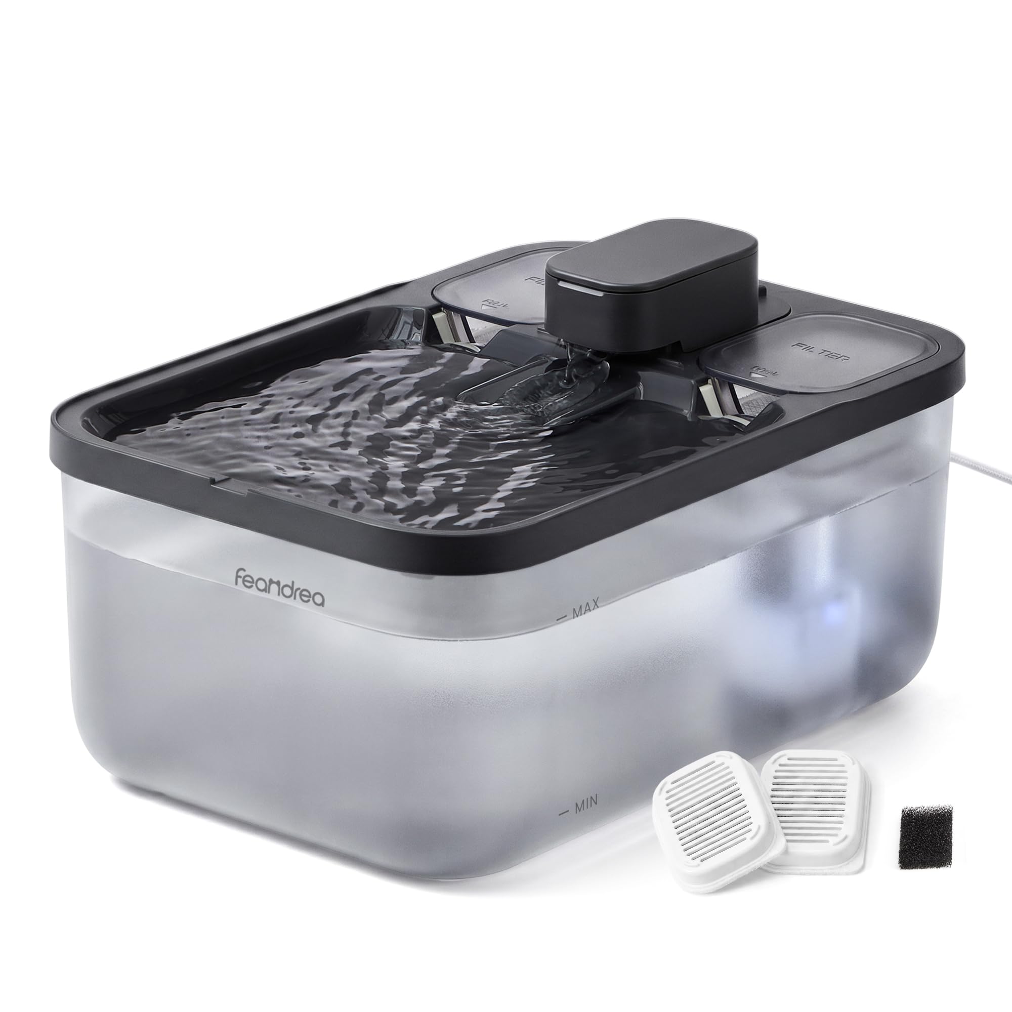 Feandrea Katzenbrunnen 4,5L – Intelligenter Trinkbrunnen mit Vierstufigem Filtersystem
