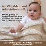 Little Dedi Bio-Baumwolle Babydecke 80x100 cm – GOTS Zertifiziert, Weich & Atmungsaktiv – Bild 6