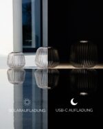 LUUK Studio Solarlampe S Nomad Braun – Dimmbare Solar-Designleuchte mit USB-C & Windlicht-Funktion – Bild 4