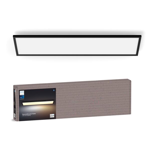 Philips Hue Aurelle LED Panelleuchte 120x30 cm – Smart Home Deckenleuchte mit Sprachsteuerung
