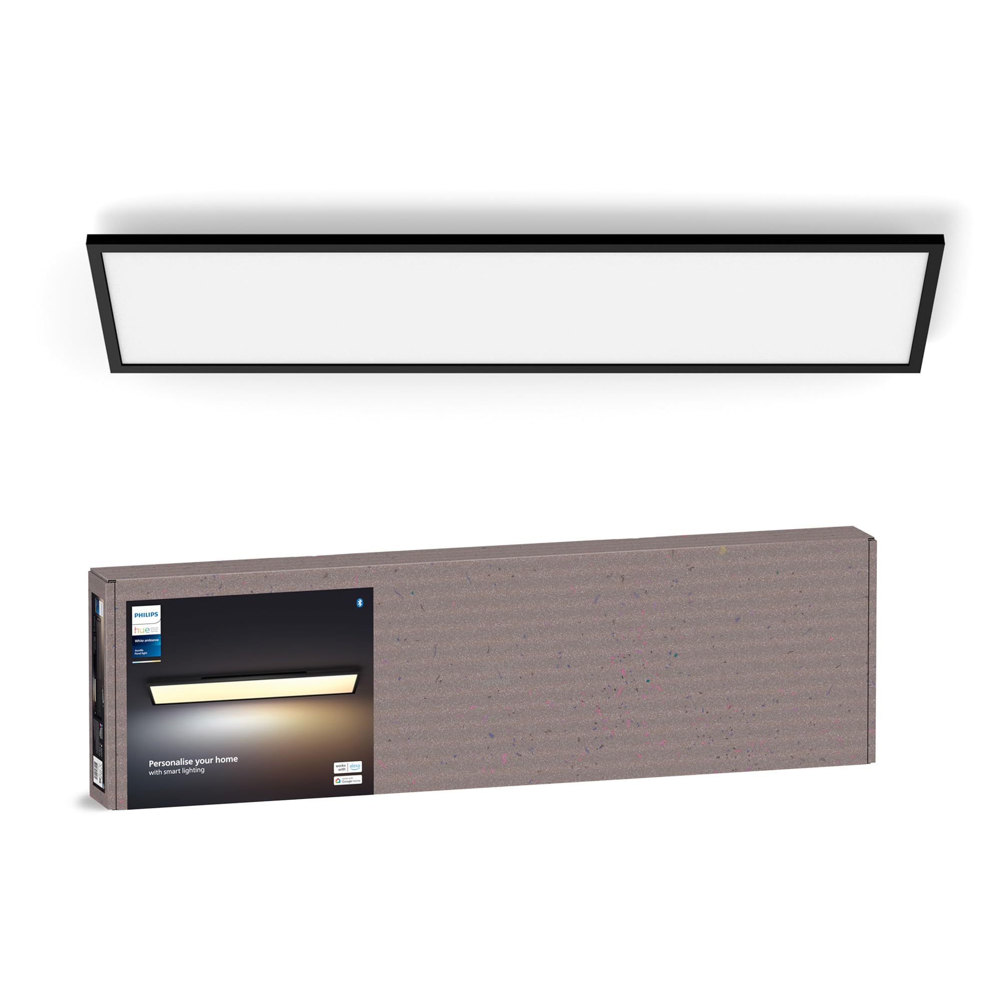 Philips Hue Aurelle LED Panelleuchte 120x30 cm – Smart Home Deckenleuchte mit Sprachsteuerung