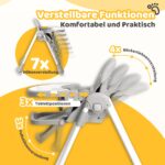 Bonnlo Baby Hochstuhl 7-fach höhenverstellbar – Sicherer Kinderhochstuhl ab 6 Monaten – Bild 4