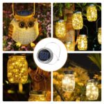KBIBCK 6er Set Solar Mason Jar Deckel mit 30 LED – Warmweiss Gartenleuchten für aussen – Bild 7